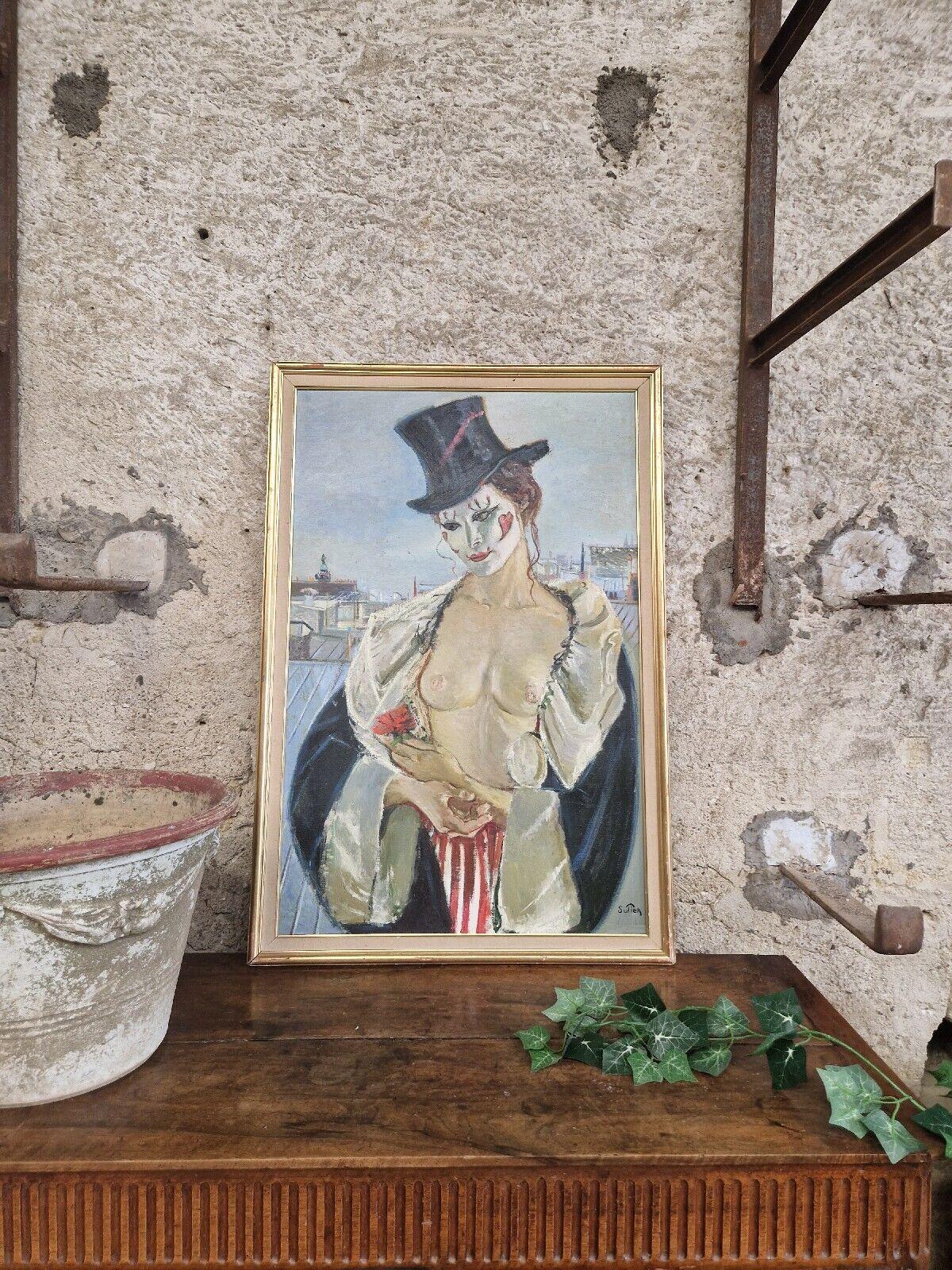 Antique Nude Female Oil Painting On Canvas Mid Century French Mme Paris For Sale 1