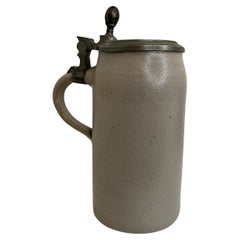 Antico Stein di birra in gres con coperchio della birreria di Norimberga, datato 1891
