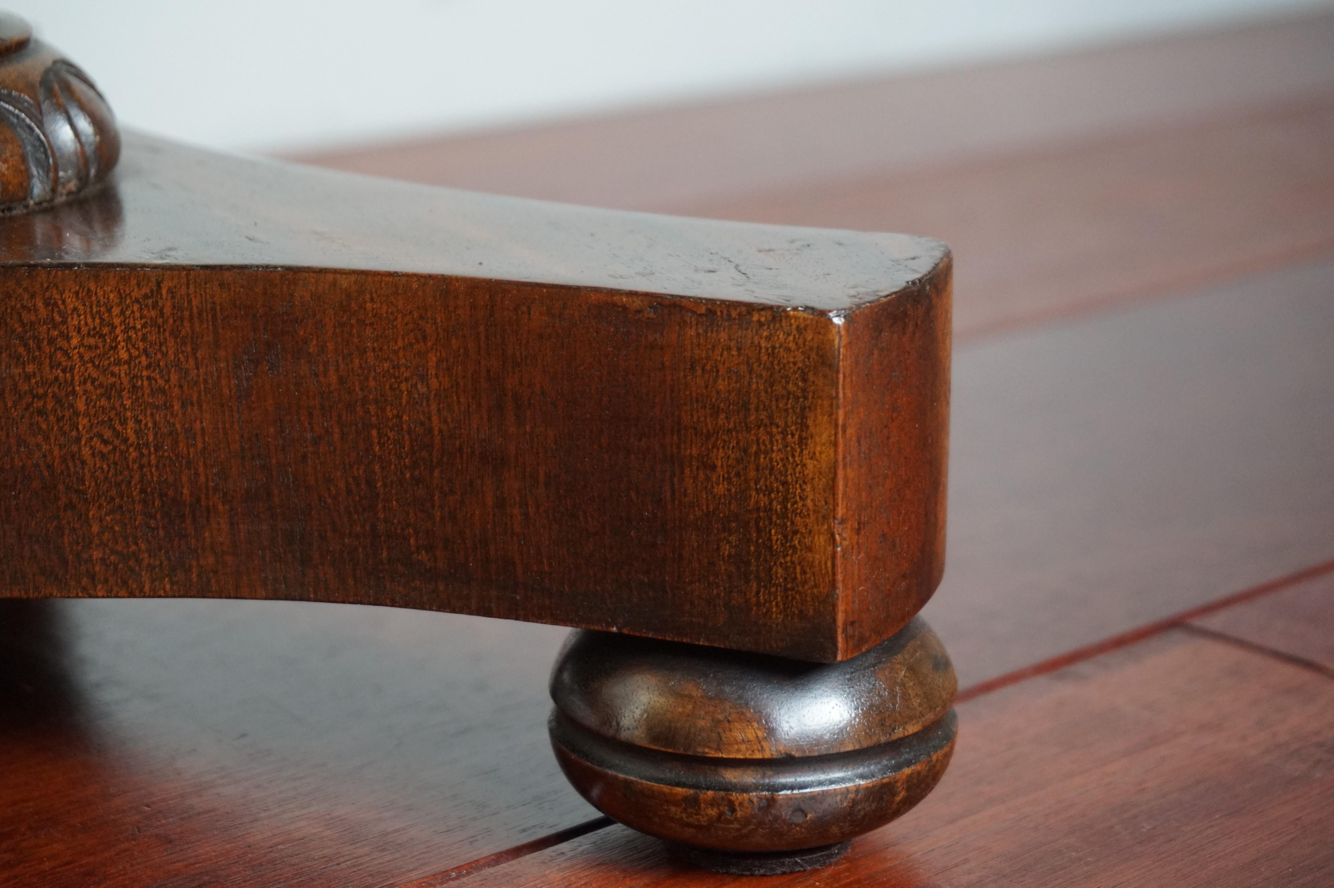 Hand-Carved Antique Nutwood and Satinwood Tilt-Top Chess Table with Nautilus Shell Inlay