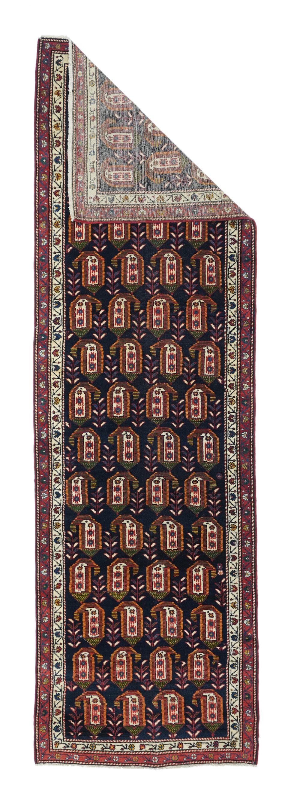 Persian Antique NW Persia Wool on Cotton 2'10'' x 9'6'' For Sale