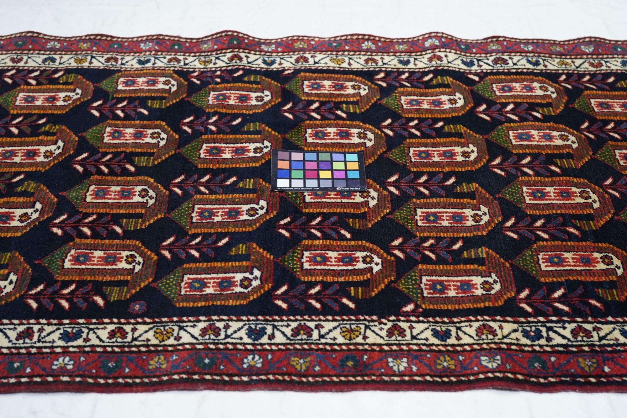 Antique NW Persia Wool on Cotton 2'10'' x 9'6'' For Sale 4