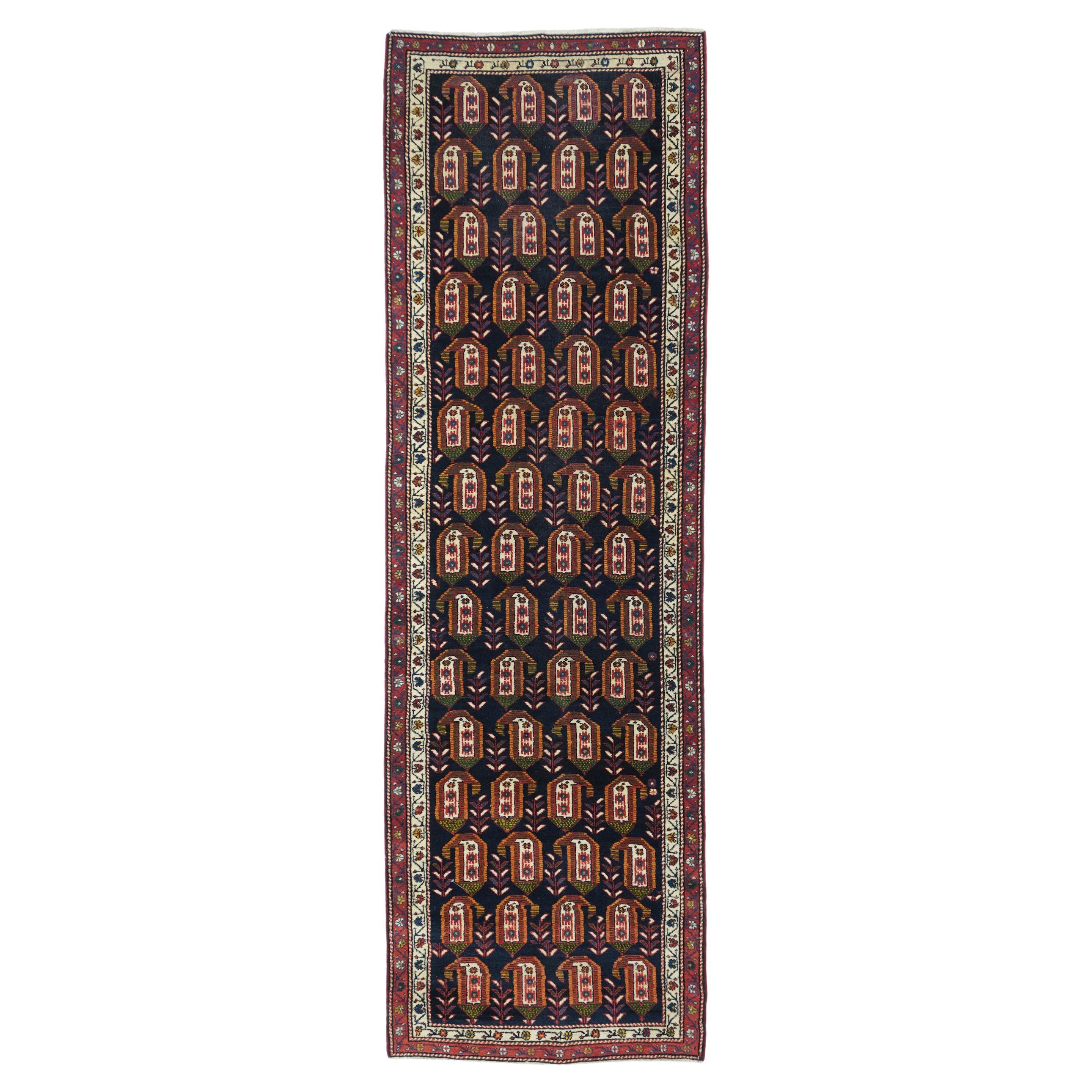 Antique NW Persia Wool on Cotton 2'10'' x 9'6'' For Sale