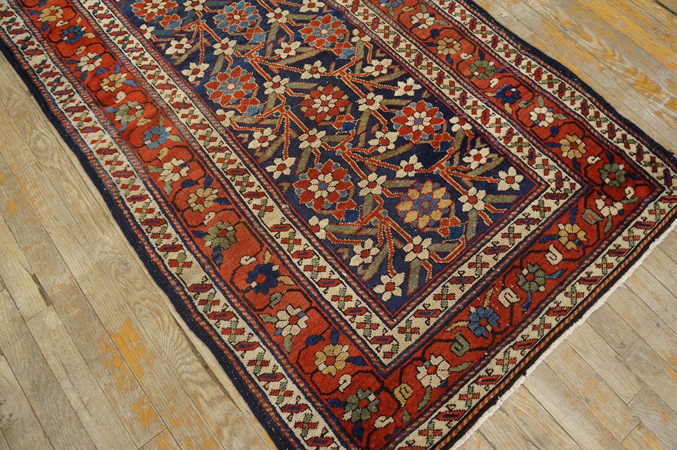 Hand-Knotted 19th Century NW Persian Carpet ( 3' 3'' x 11' 8'' - 99 x 355 cm ) For Sale
