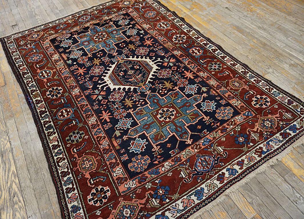 Hand-Knotted Early 20th Century N.W. Persian Karajeh Carpet ( 4'6