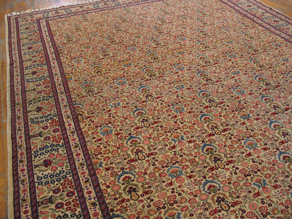 Handmade antique NW Persian carpet. Woven circa 1910 (early 20th century). Persian informal rug, room size 10'3