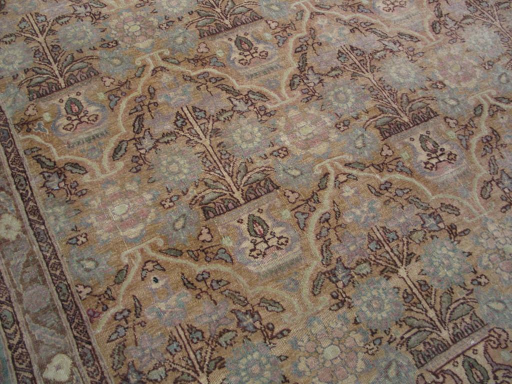 Handmade antique NW Persian carpet. Woven circa 1870 (late 19th century). Persian informal rug, room size 13'3