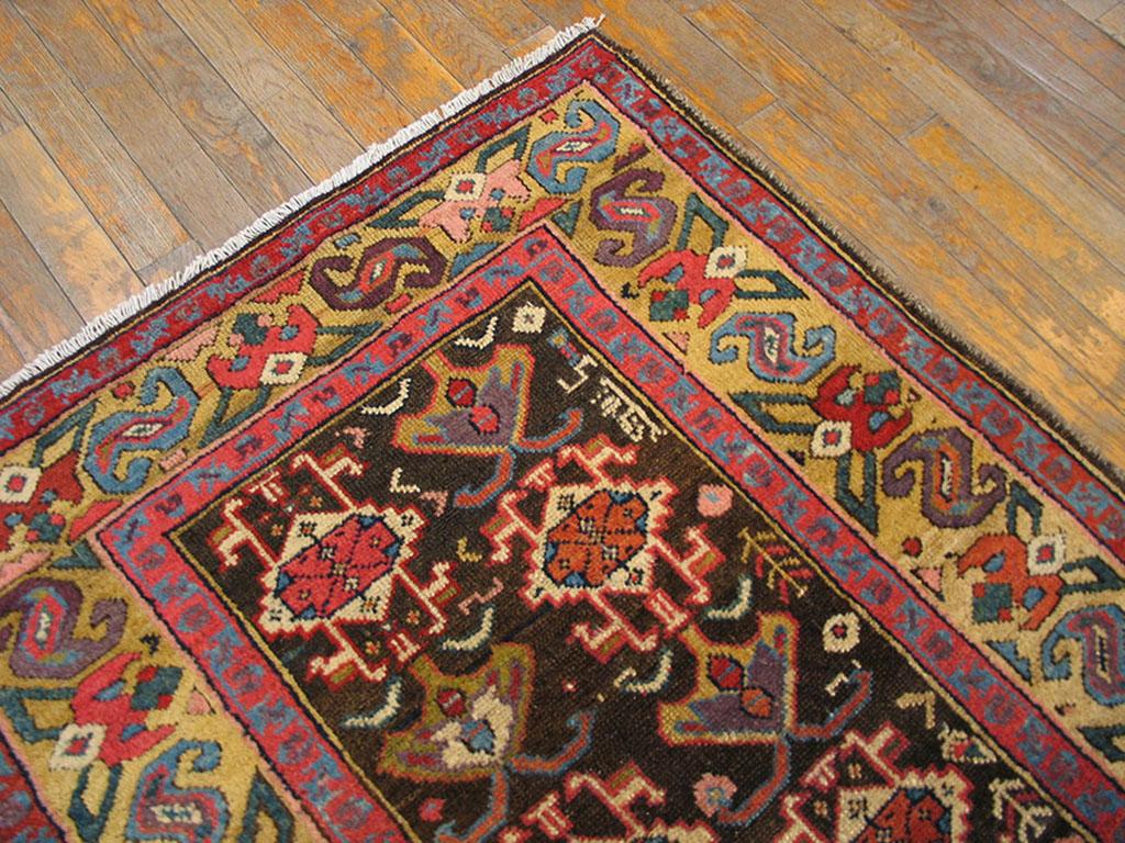 Handmade antique NW Persian carpet. Woven circa 1820 (early 19th century). Persian informal rug, runner size 3'0