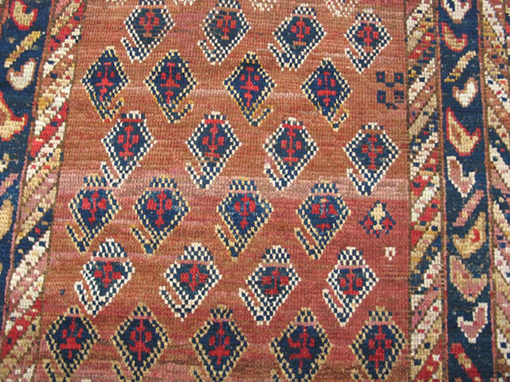 Wool 19th Century N.W. Persian Carpet with Paisley Pattern ( 3' x 12'2