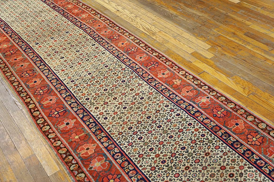 Mid-19th Century 19th Century N.W. Persian Runner Carpet ( 3' x 14'6