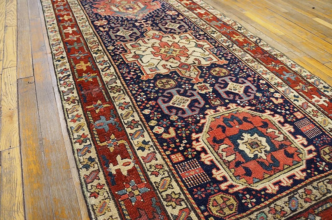 Hand-Knotted 19th Century N.W. Persian Shahsavan Carpet ( 3' x 16' - 90 x 488 ) For Sale
