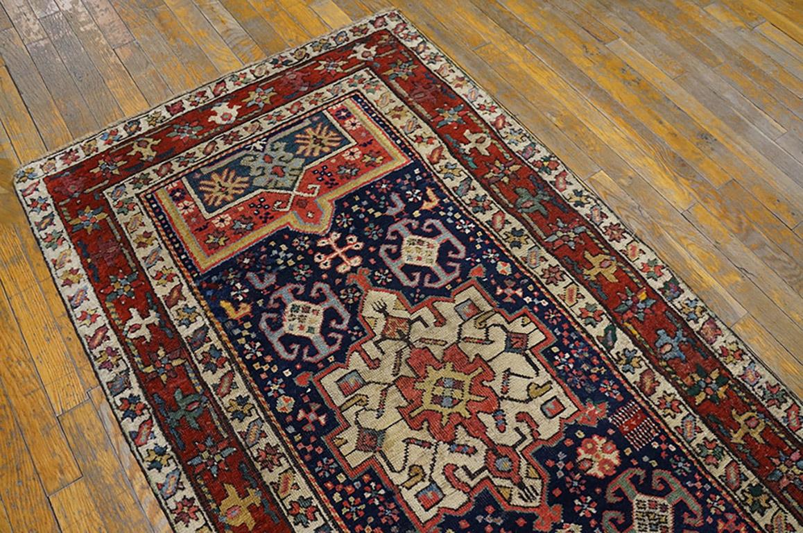 19th Century N.W. Persian Shahsavan Carpet ( 3' x 16' - 90 x 488 ) For Sale 2