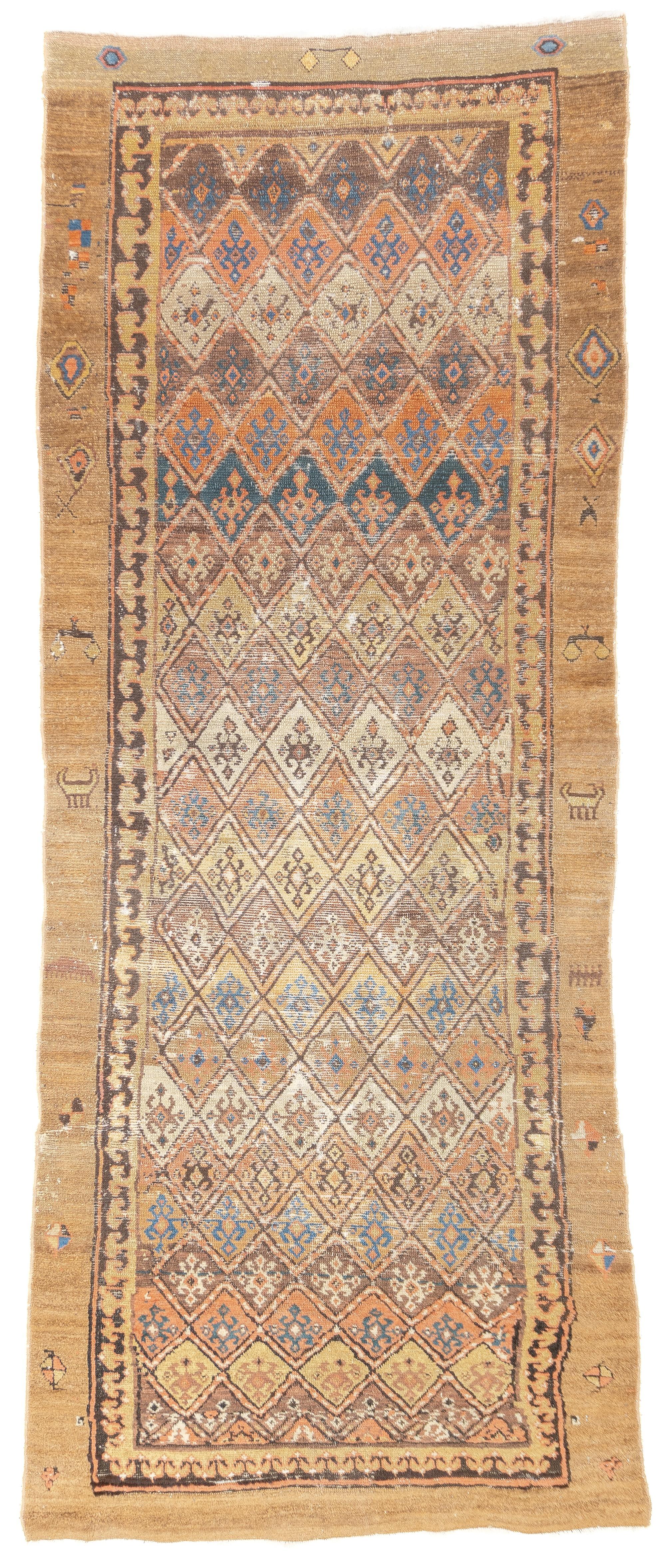 Hand-Knotted Antique NW Persian Rug 3'1'' x 7'8'' For Sale