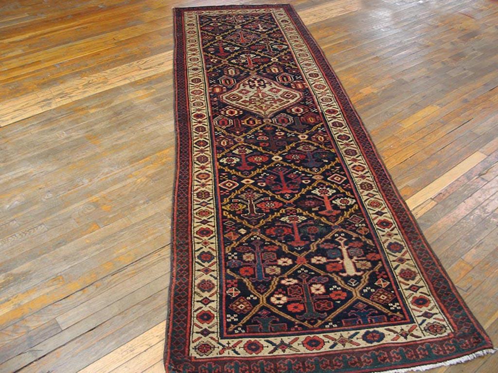 Hand-Knotted 19rth Century N.W. Persian Runner Carpet ( 3'3