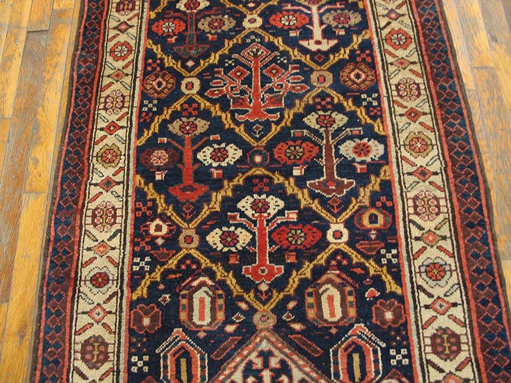 Wool 19rth Century N.W. Persian Runner Carpet ( 3'3