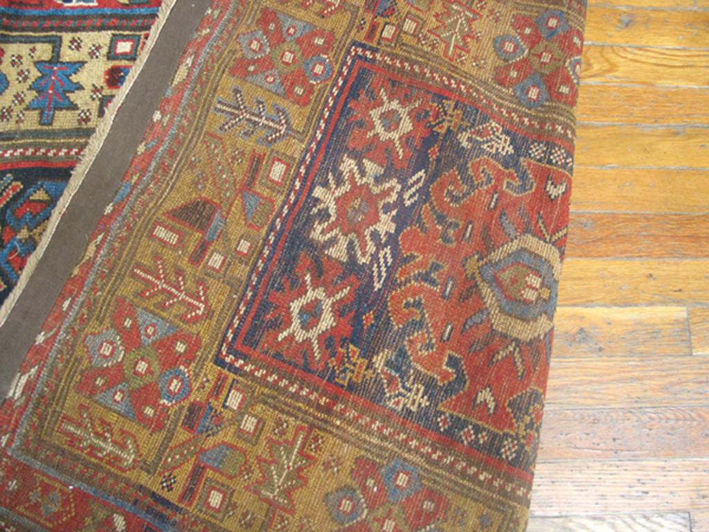 Handwoven antique NW Persian carpet. Woven, circa 1870. Runner size: 3'3