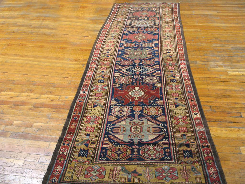 Handmade antique NW Persian carpet. Woven, circa 1860, (mid-19th century). Persian informal rug, runner size: 3'6
