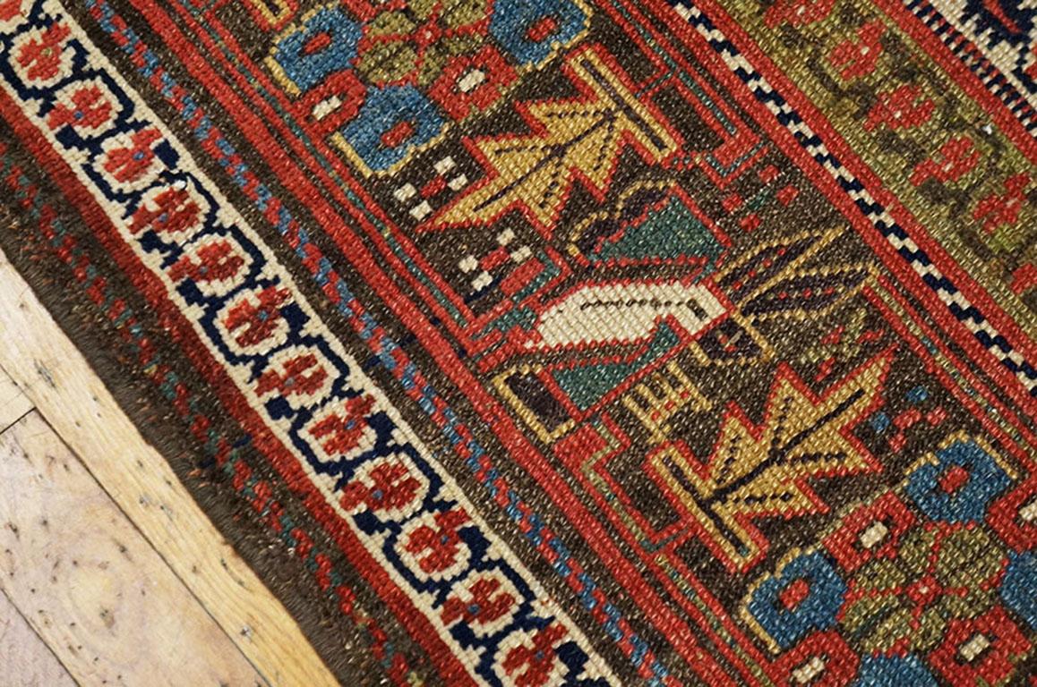 Handwoven antique NW Persian carpet. Woven, circa 1850. Runner size: 3'6