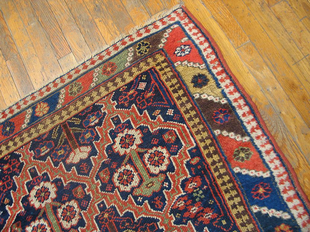 Hand-Knotted Mid 19th Century N.W. Persian Carpet ( 3'9