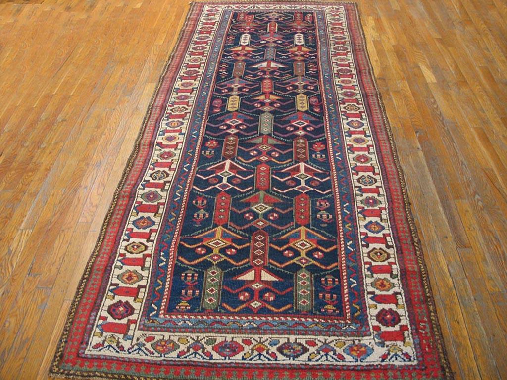 Handmade antique NW Persian carpet. Woven, circa 1880. Wide runner size: 4'0