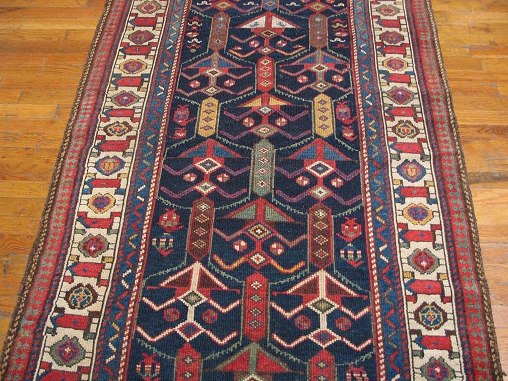 Wool 19th Century N.W. Persian Carpet ( 4' x 10' -  122 x 305 ) For Sale