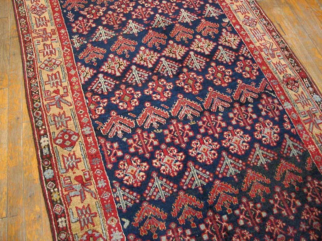 Handmade antique NW Persian carpet. Woven, circa 1840 (mid-19th century). Persian informal rug, runner size: 4'0