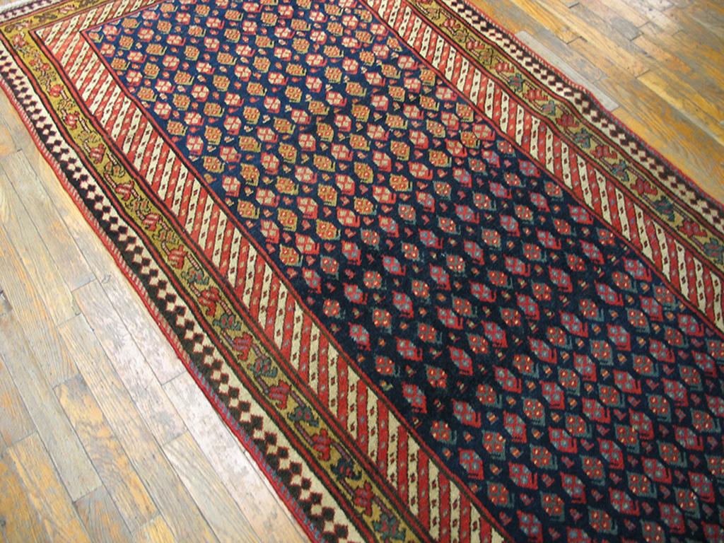 Hand-Knotted Late 19th Century N.W. Persian Carpet ( 4' x 9'9