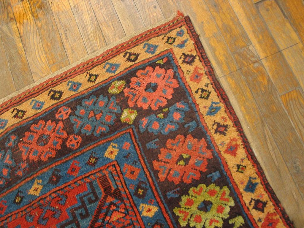 Tribal 19th Century W. Persian Kurdish Carpet ( 4'2