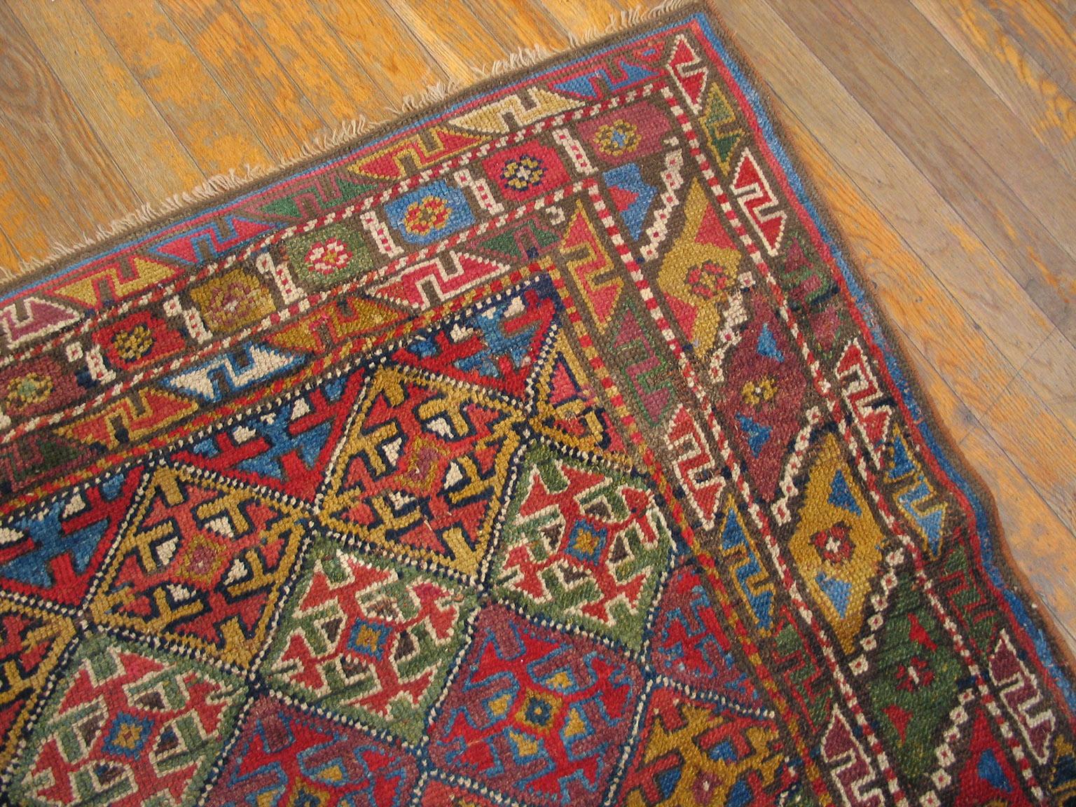 Handwoven antique NW Persian carpet. Woven, circa 1880. Gallery size: 4'3
