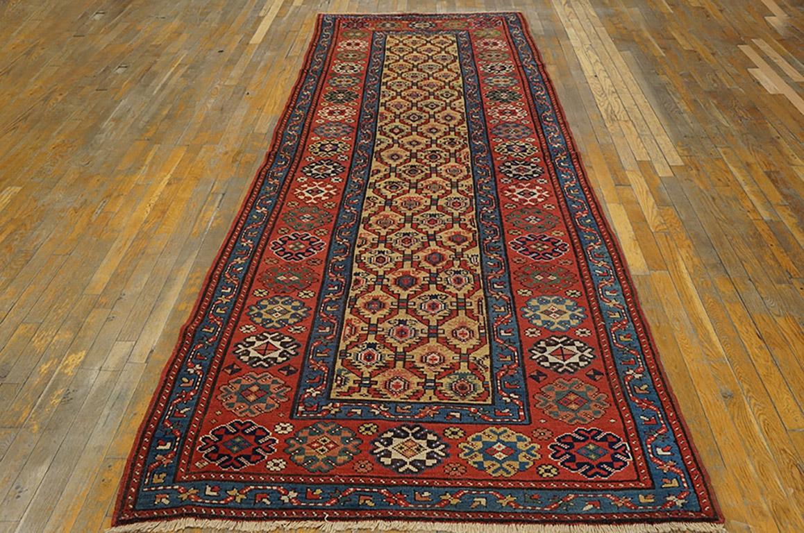 Handmade antique NW Persian carpet. Woven circa 1880 (late 19th century). Persian informal rug, runner size: 4'4