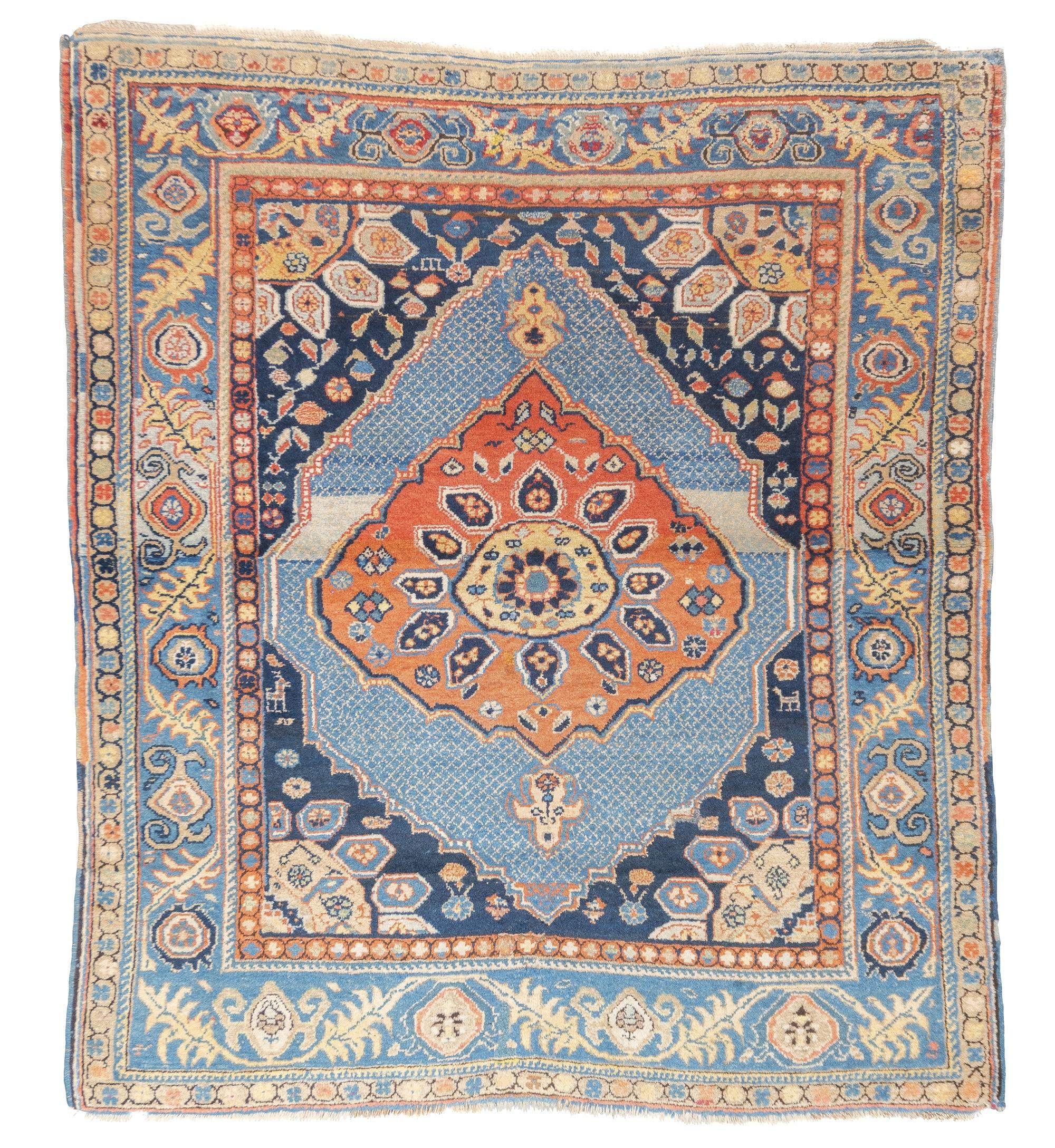 Antique NW Persian Rug 4'4'' x 4'11'' In Good Condition For Sale In New York, NY