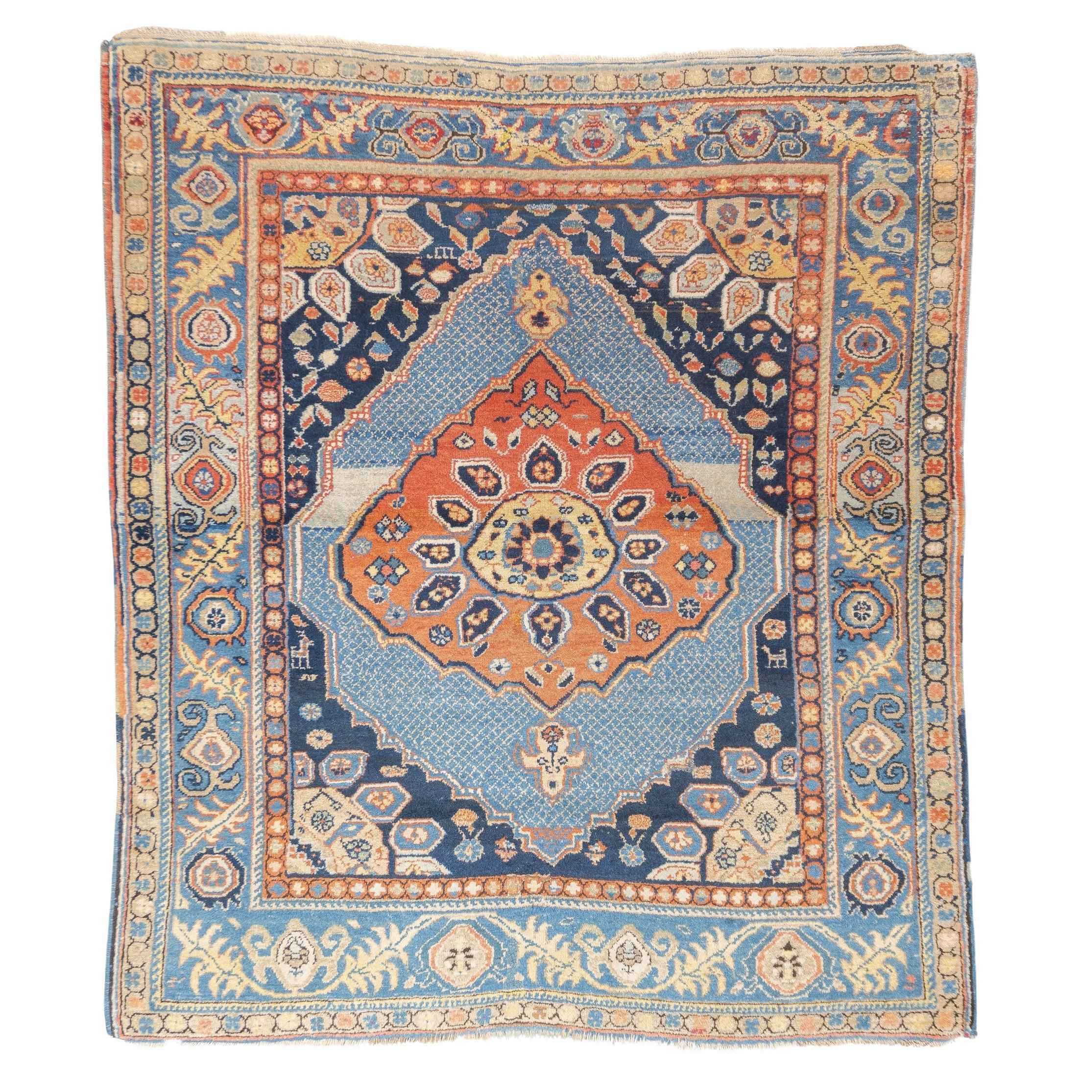 Antique NW Persian Rug 4'4'' x 4'11'' For Sale