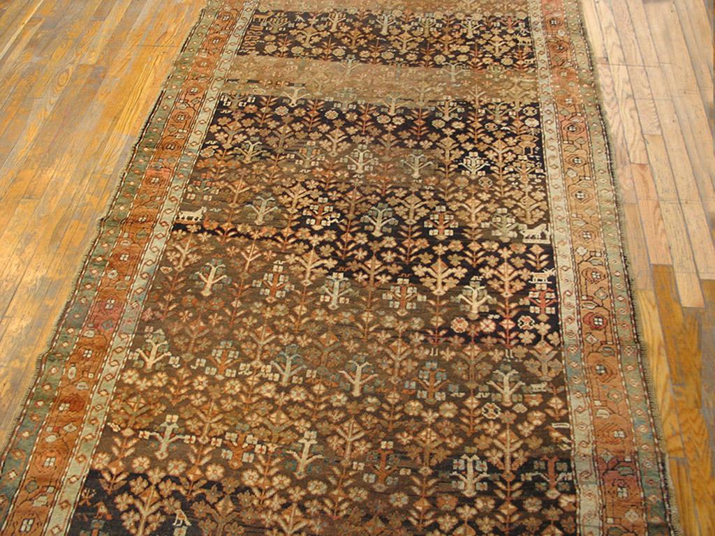 Wool 19th Century Caucasian Karabagh Shrub Carpet ( 4'6