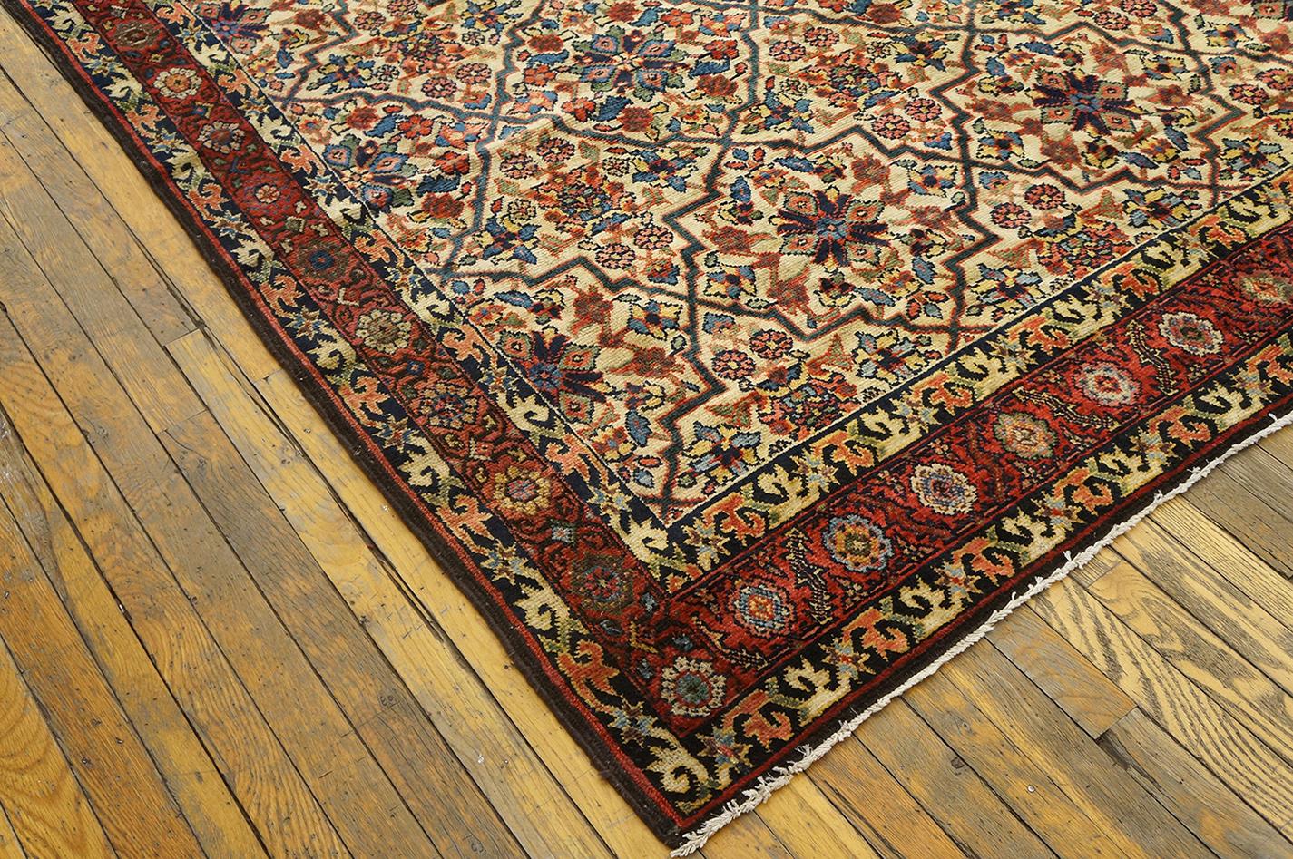 Hand-Knotted Mid 19th Century N.W. Persian Carpet ( 6'4