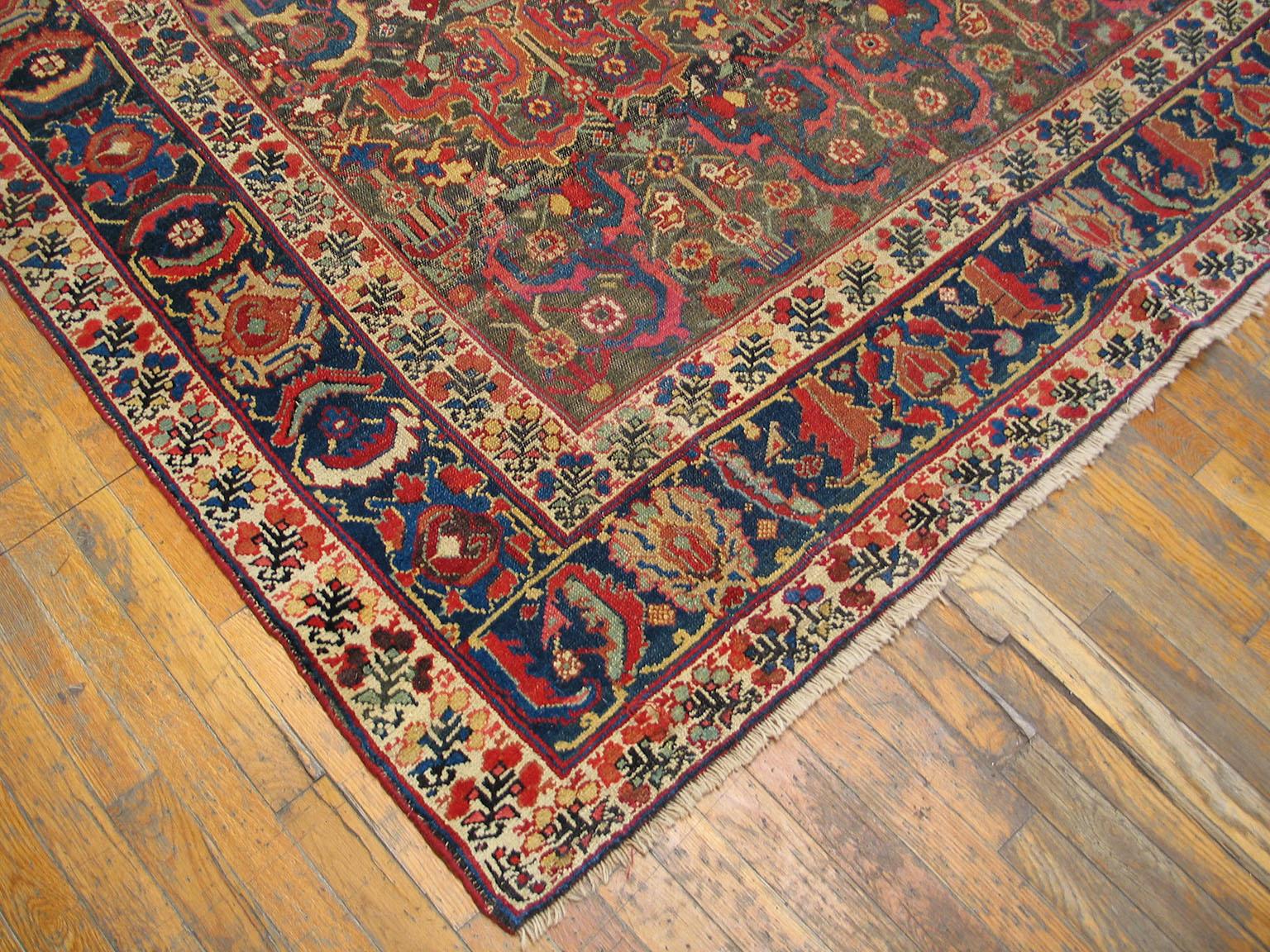Hand-Knotted Late 18th Century N.W. Persian Gallery Carpet ( 6'4