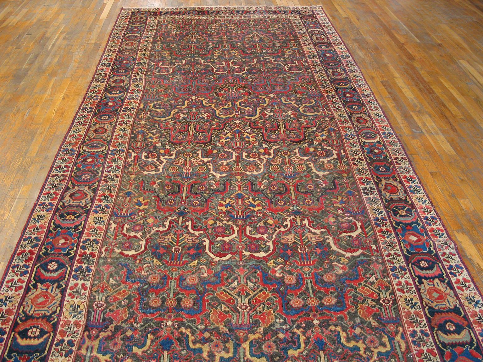 Wool Late 18th Century N.W. Persian Gallery Carpet ( 6'4