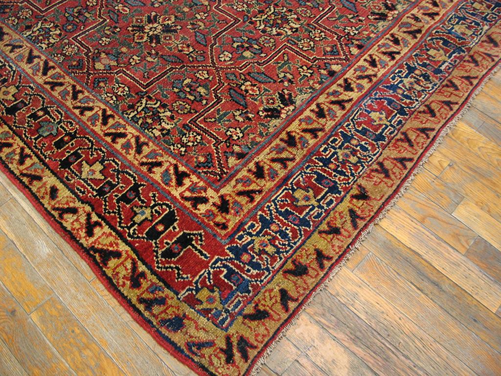 Handmade antique NW Persian carpet. Woven circa 1860 (mid-19th century). Persian informal rug, size 6'6