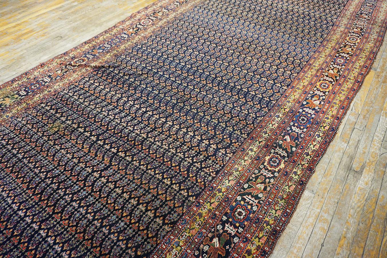 Hand-Knotted Mid 19th Century N.W. Persian Gallery Carpet ( 7' x 19'8'' - 215 x 600 )  For Sale
