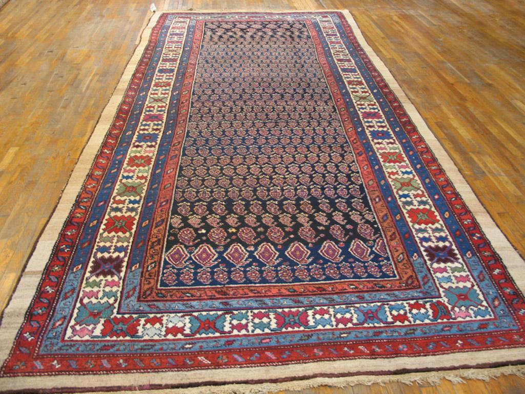 Handmade antique NW Persian carpet. Woven, circa 1900, (early 20th century). Persian informal rug, size: 7'3