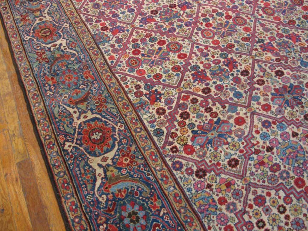 Hand-Knotted 19th Century N.W. Persian Garden Design Gallery Carpet (7'6