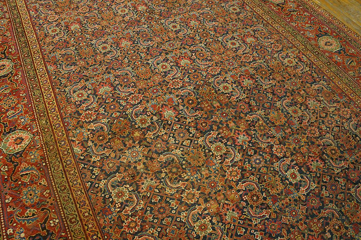Wool Mid 19th Century NW Persian Galley Carpet ( 7'8