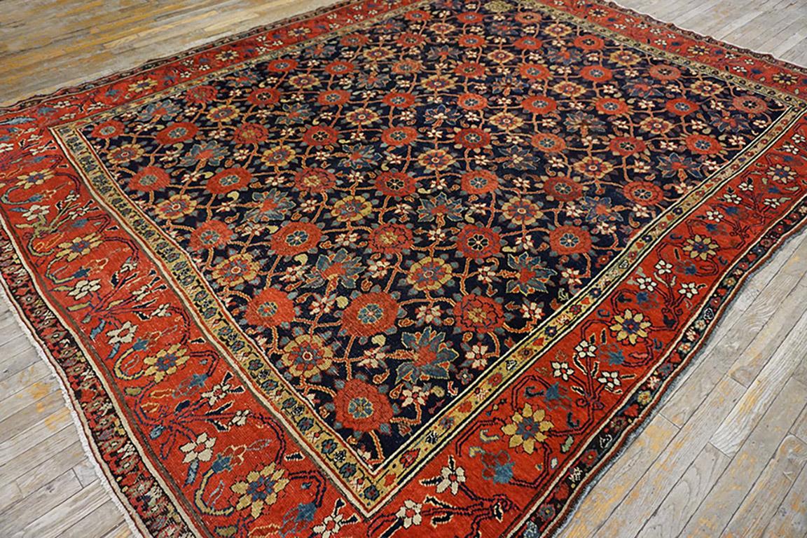 Wool Early 19th Century NW. Persian Carpet with Inscription Dated 1808 8' 4