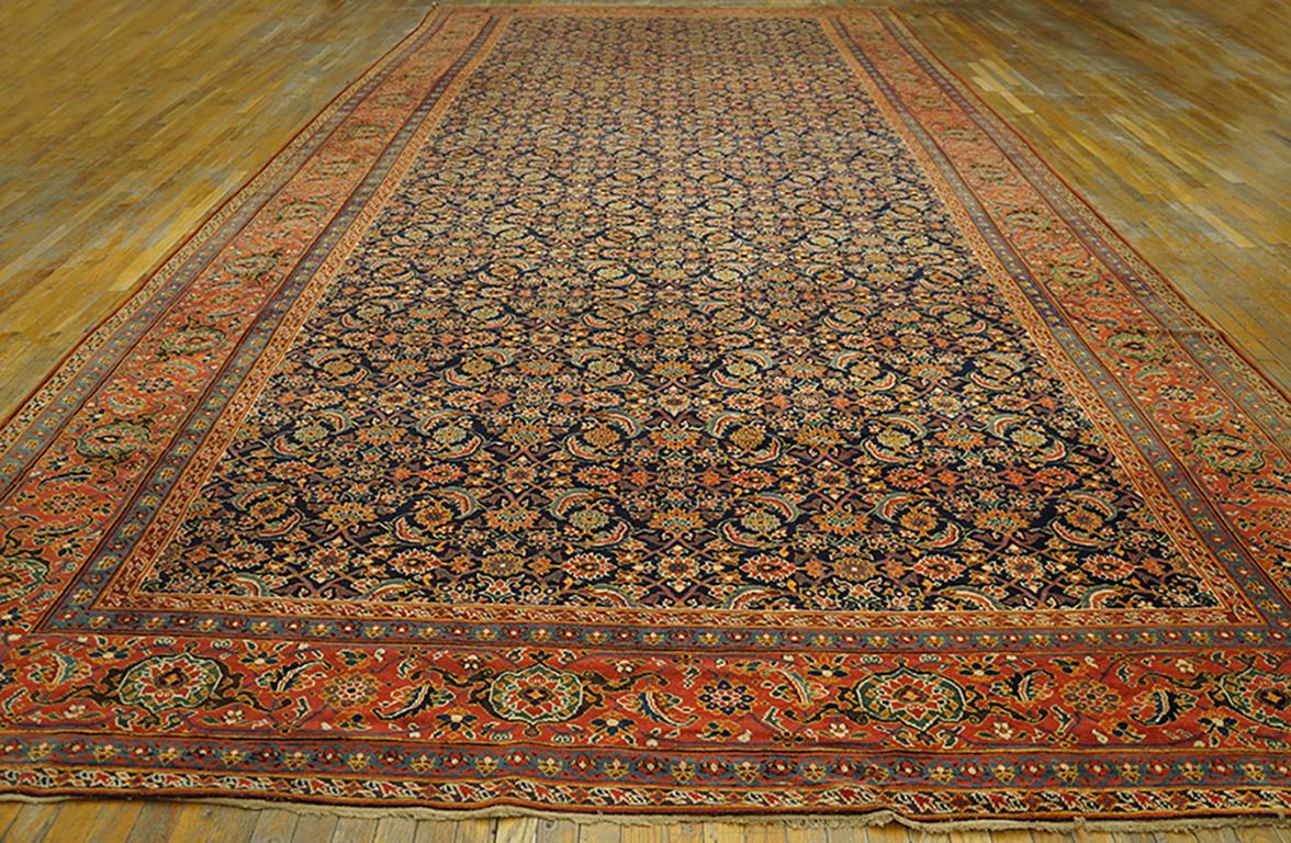 Handmade antique NW Persian carpet. Woven circa 1820 (early 19th century). Persian informal rug, size 10'0