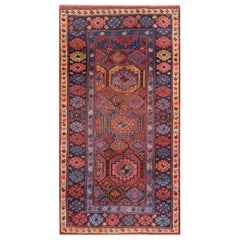 Tapis kurde persan du 19ème siècle ( 4'2" x 7'6" - 127 x 230 )