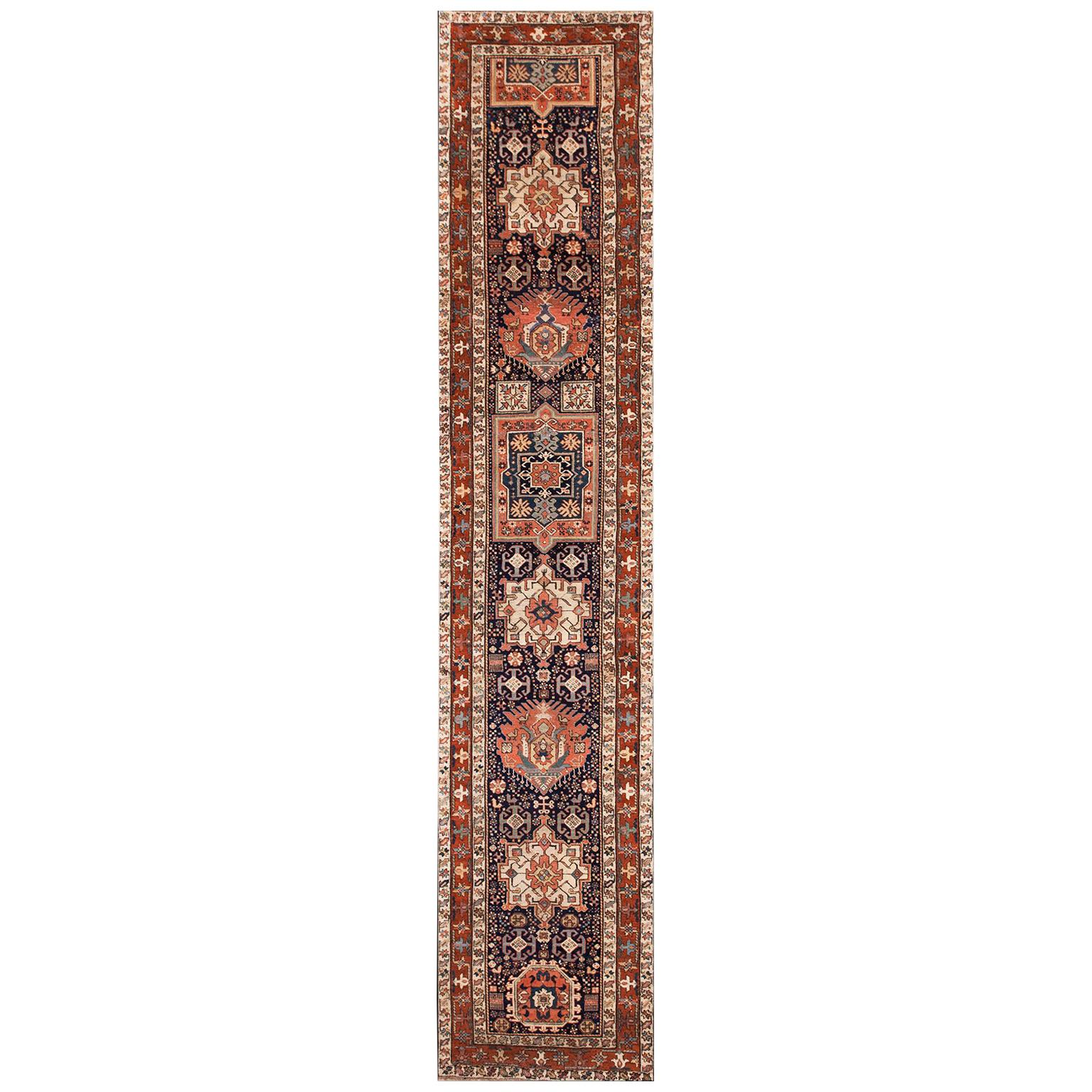 XIX secolo N.W. Tappeto persiano Shahsavan ( 3' x 16' - 90 x 488 ) in vendita