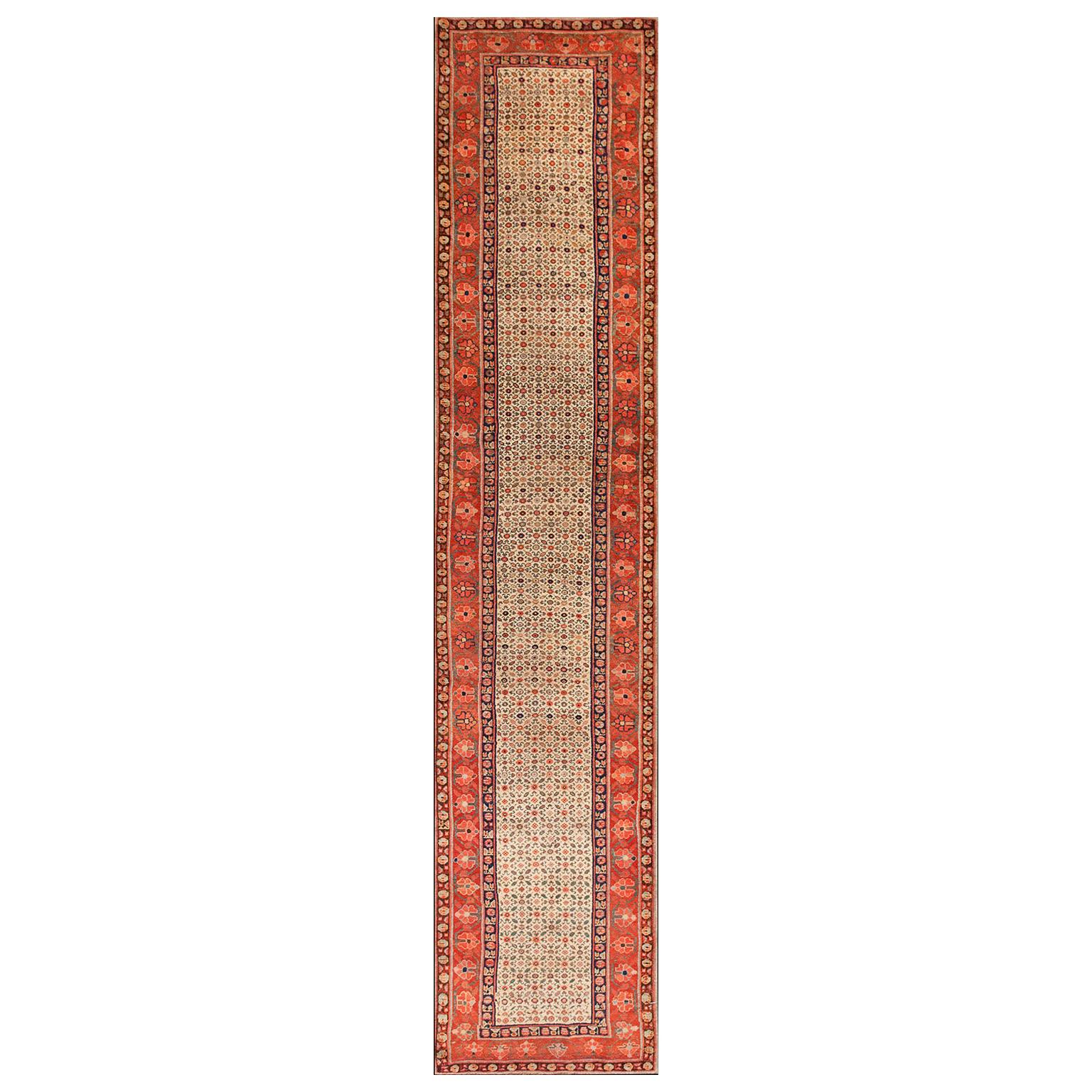 19th Century N.W. Persian Runner Carpet ( 3' x 14'6" - 90 x 442 ) For Sale