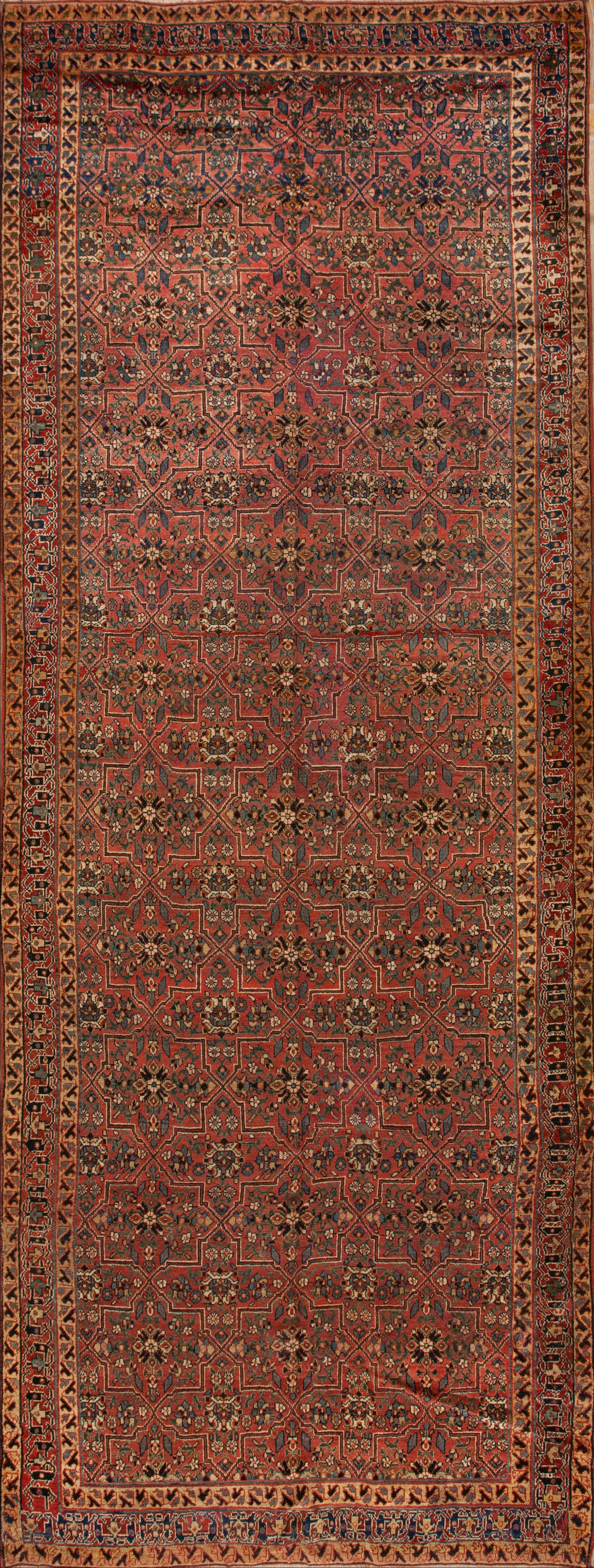 19ème siècle N.W. Tapis persan galley ( 6'6" x 17'6" - 198 x 533 )