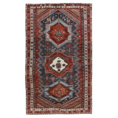 Antique N.W. Persian Rug With Geometric Medallions 5'0"X8'9"