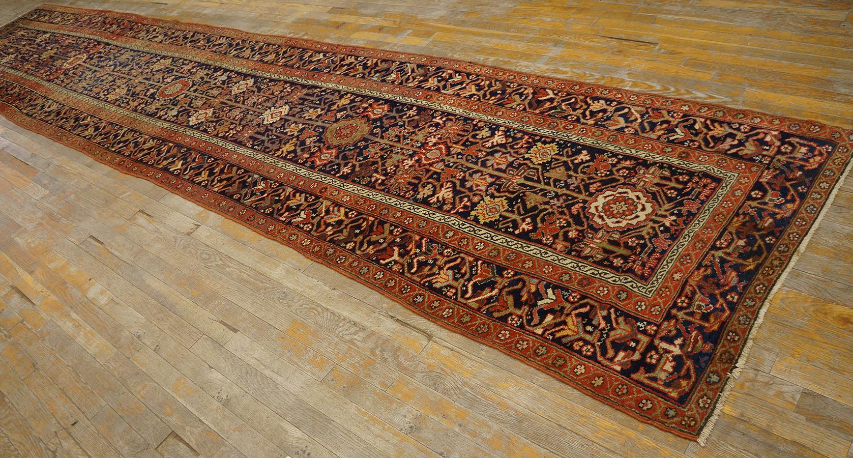 Mid 19th Century N.W. Persian Carpet ( 3'4'' x  17'5'' - 102 x 532 ) In Good Condition For Sale In New York, NY