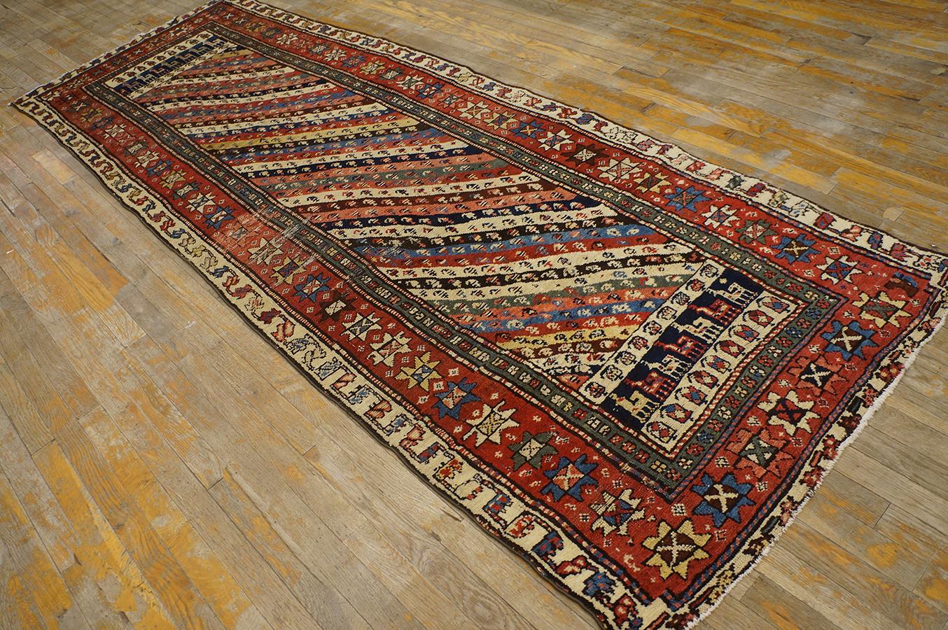 Hand-Knotted 19th Century N.W. Persian Carpet ( 3'6'' x 10' - 107 x 305 ) For Sale