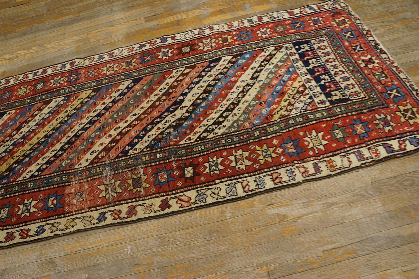 19th Century N.W. Persian Carpet ( 3'6'' x 10' - 107 x 305 ) In Good Condition For Sale In New York, NY